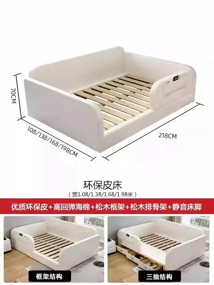 Bedroom Modern Bed Aesthetic Luxury Headboard Children Bed Storage 180x200 Cama De Lujo Para Dormitorio Home Accessories