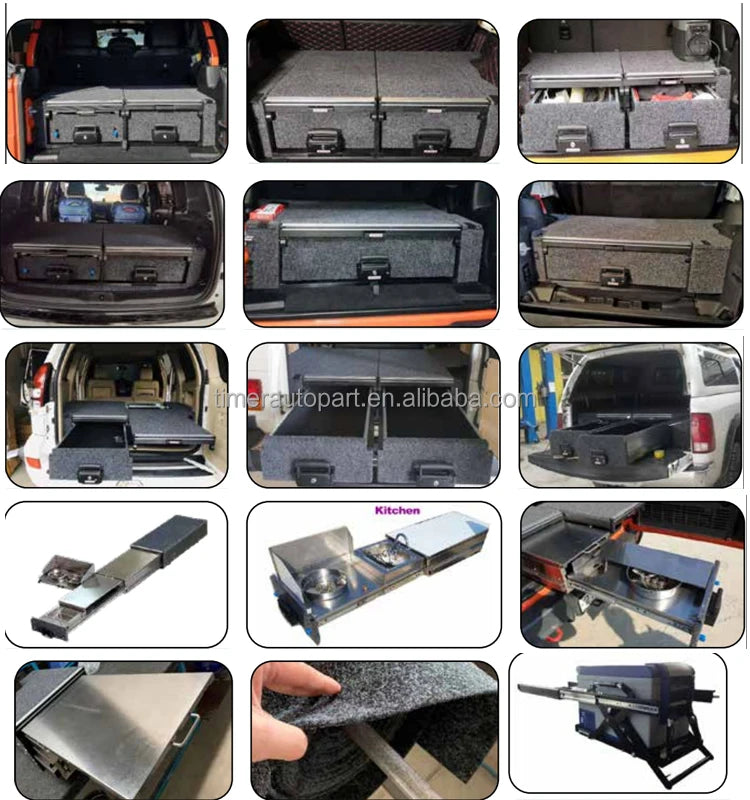 Best 4X4 Truck Heavy Duty Stainless Steel Outdoor Bbq Grill Sliding Cooking Drawers Camping Kitchen Ice Coller Tray