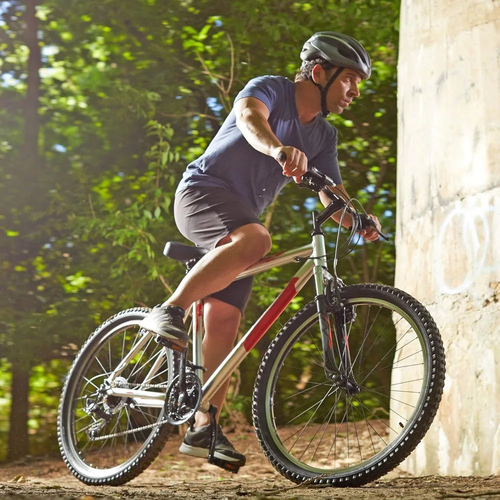 Hard Tailed Mountain Bike, Front Load Bar with Forged Crown, Suitable for Men, Women, Teenagers, Index Style Rear Derailleur