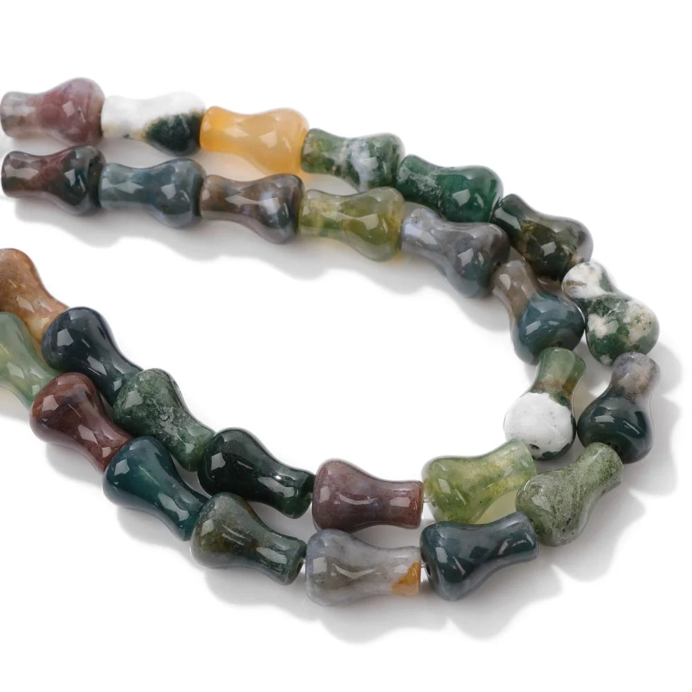 8x12mm Natural Vase Shape Stone Beads Agates Opal Tiger Eye Gems Bead Polished Spacer Loose Beads for Jewelry Making Handmade