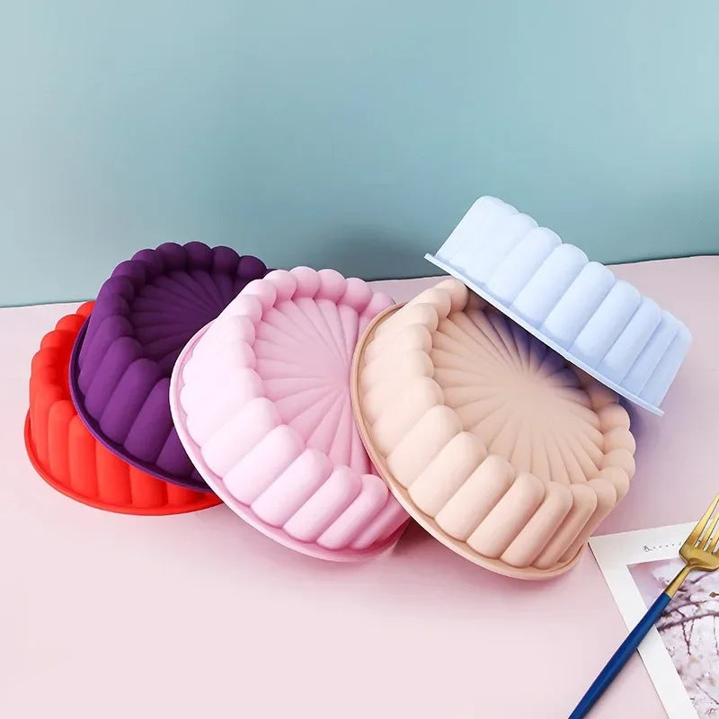 20cm Round Shape Mold Silicone Cake Baking Pan Mousse Fondant Cylinder Mould for Pastry Dessert Jelly Drop Shipping