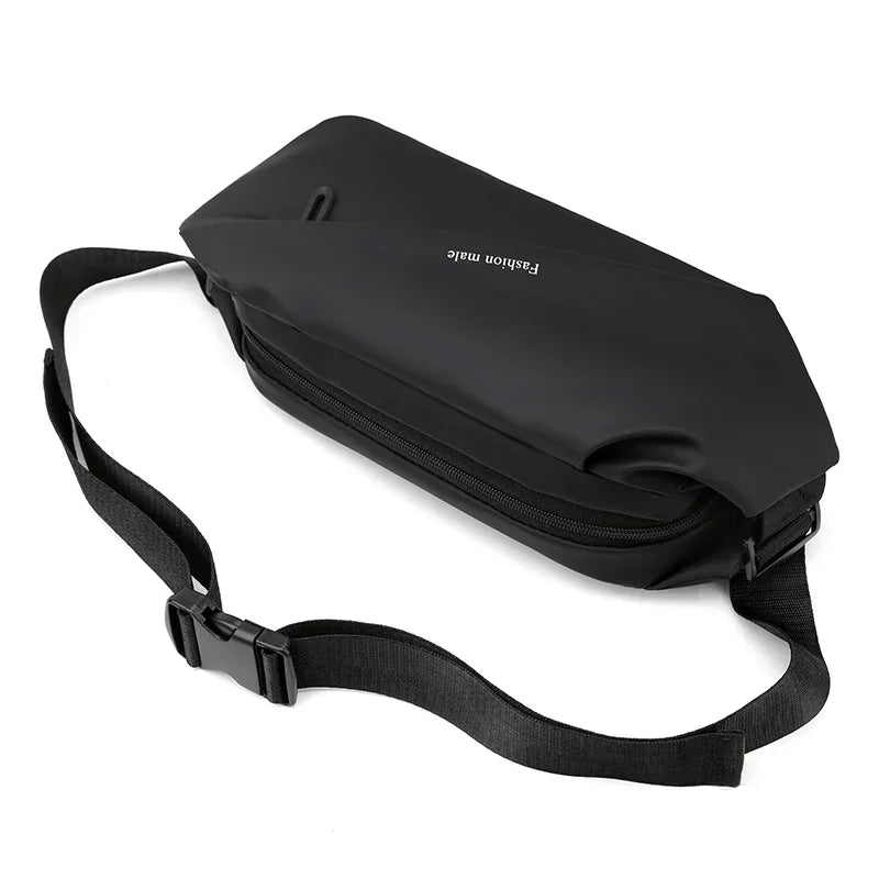 Solid Nylon Small Design Men's Waist Bag Simple and Fashionable Crossbody Bag Leisure Commuting Bolsos Aesthetic Shoulder Bags