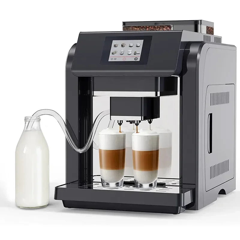 19Bar Bean To Cup Office Home Super Fully Automatic Cappuccino Espresso Coffee Machine With Grinder Beans