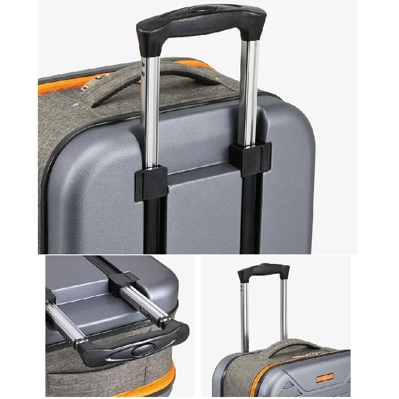 20/24/28 Inch Foldable Storage Roller Trolley Luggage Sets PC Suitcase Multi-functional Travel Bag Carry on Cabin Case
