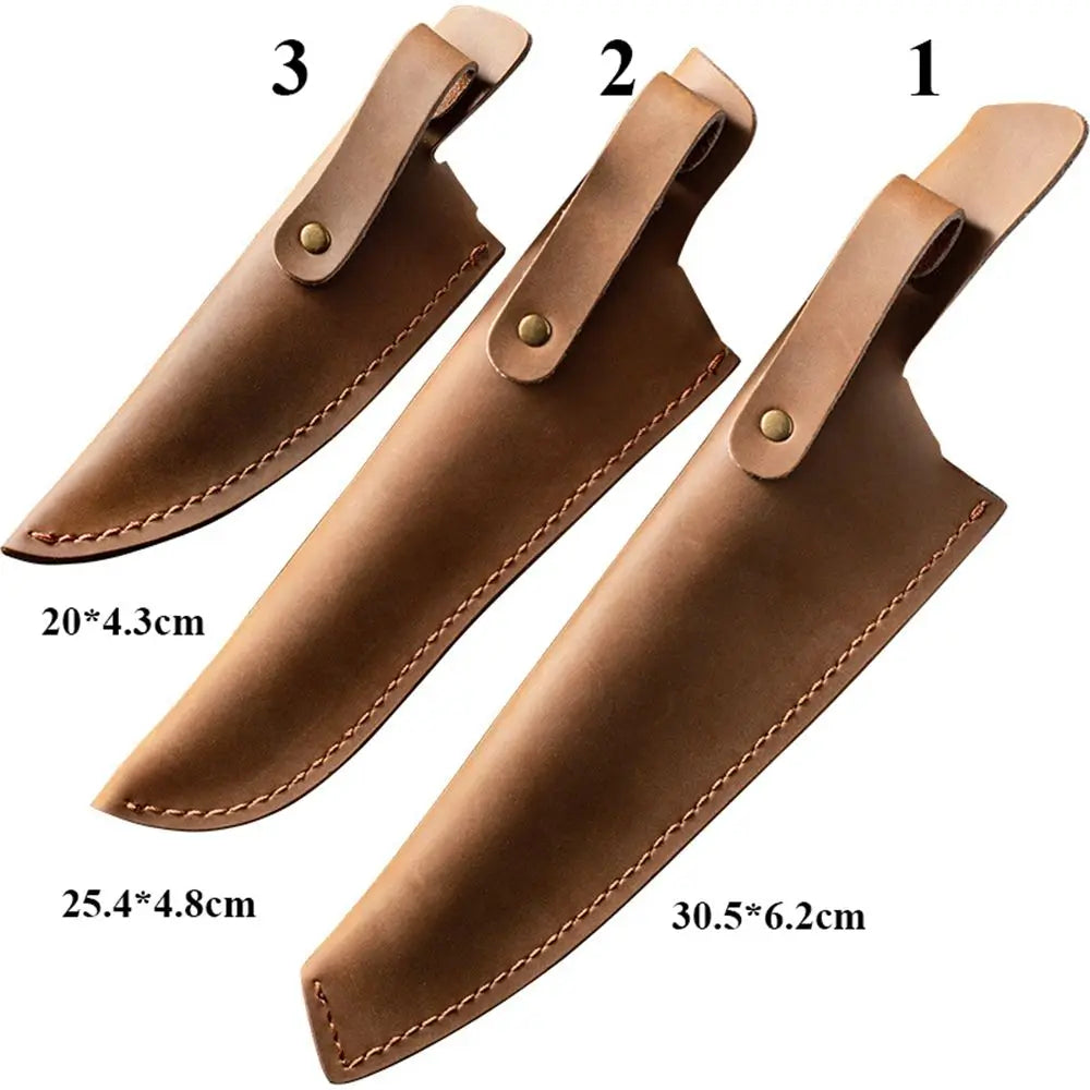 Outdoor Equipment Leather Sheath Holder Pocket Hunt Belt Loop Case Fold Knife Tool Flashlight Case Camp Outdoor Carry