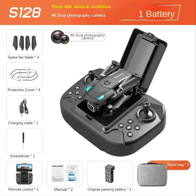 S128 Professional Long Distance Mini Drones Quadcopter RC FPV 4K Aerial Photography Aircraft With HD Camera And GPS Positioning