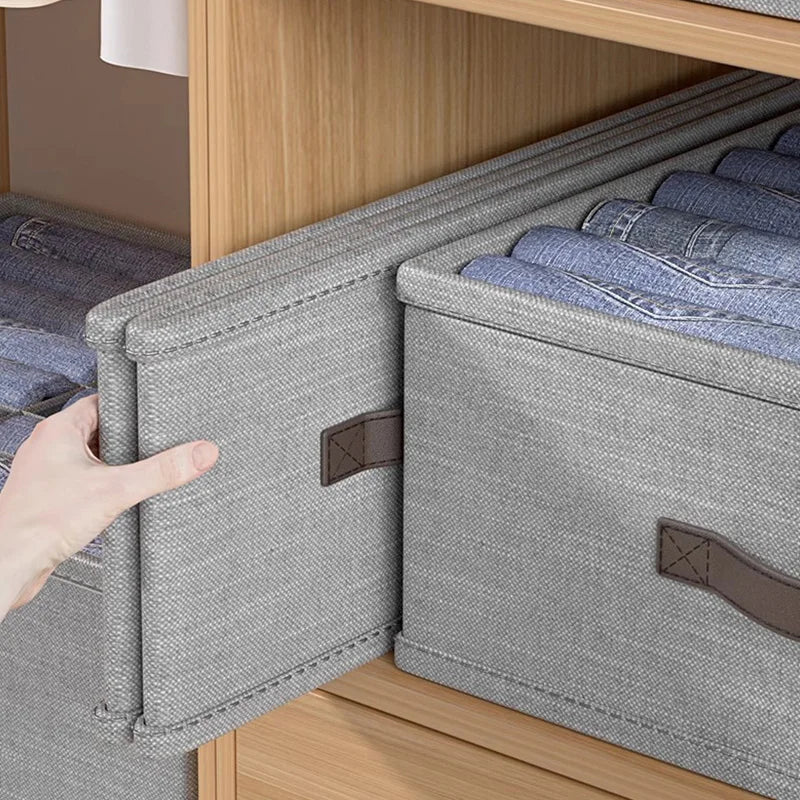 Wardrobe Clothes Storage Organizer Sweater T-Shirt Storage Box Thickened Pants Storage Box Underwear Socks Organizer For Home