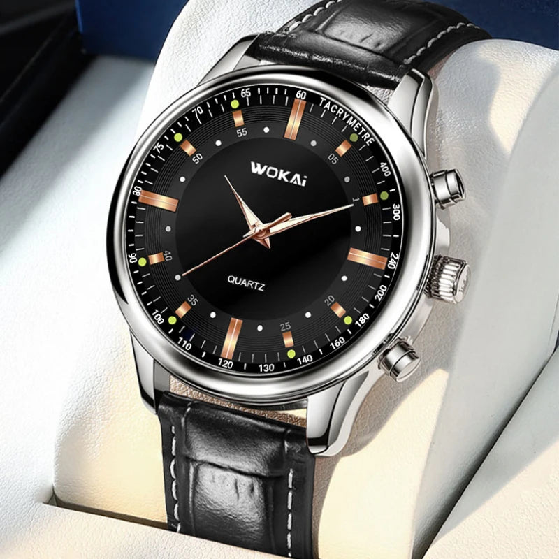 Luxury Brand Watch Men Quartz Watches Leather Strap Fashion Business Wristwatches Dropshipping Часы Мужские Reloj