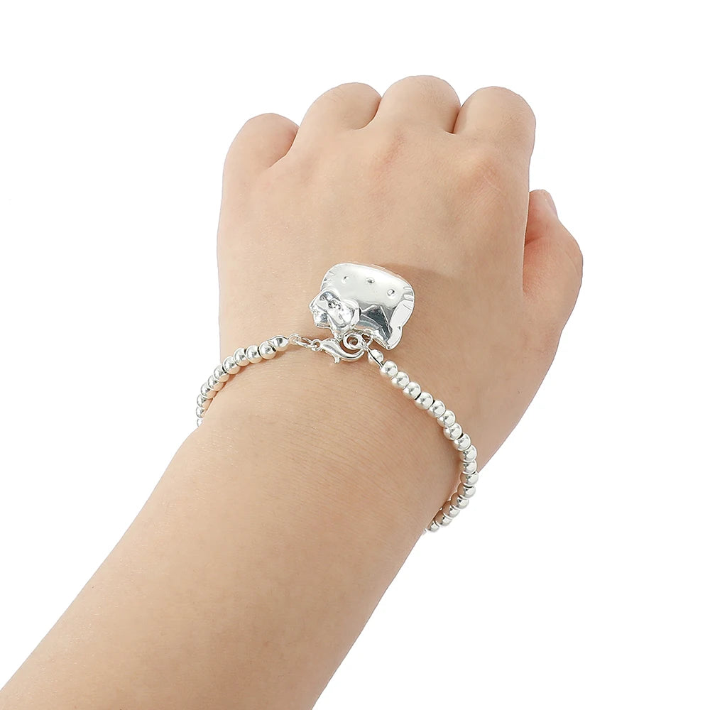 Kawaii Sanrios Hello Kitty Bracelet Kitty Cat Pendant Bracelet for Women Girl Student Gift Can Open