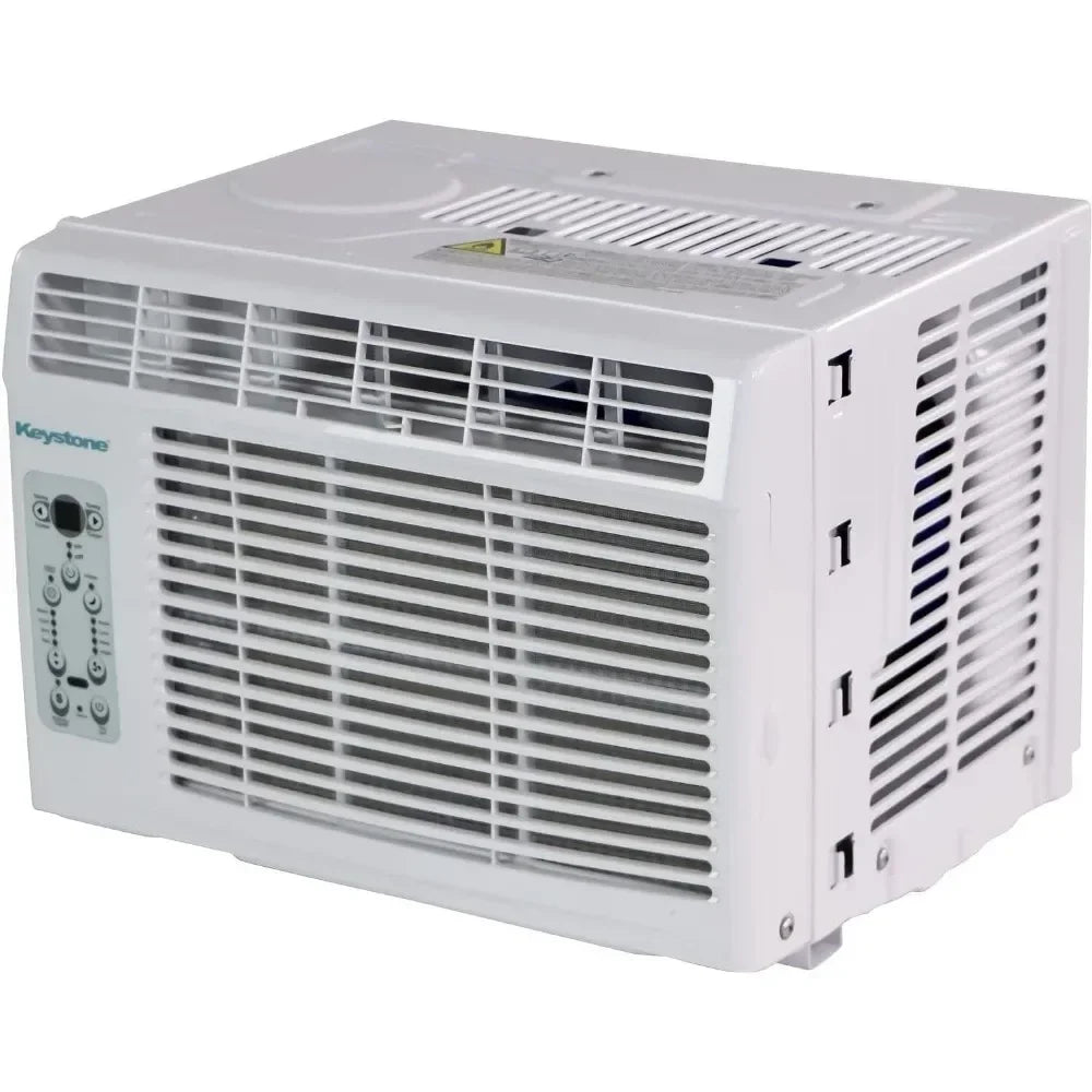 10,000 BTU Window-Mounted Air Conditioner with Follow Me LCD Remote Control, White