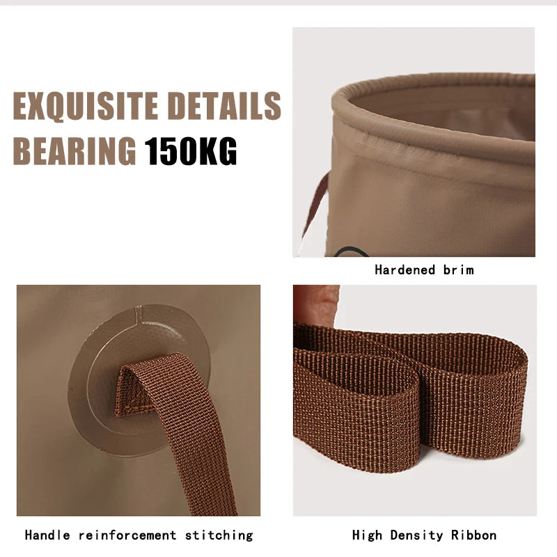 Travel Camping Folding Water Bucket Multifunctional Collapsible Water Basin Portable Water Bag Backpack Barbecue Picnic Storage