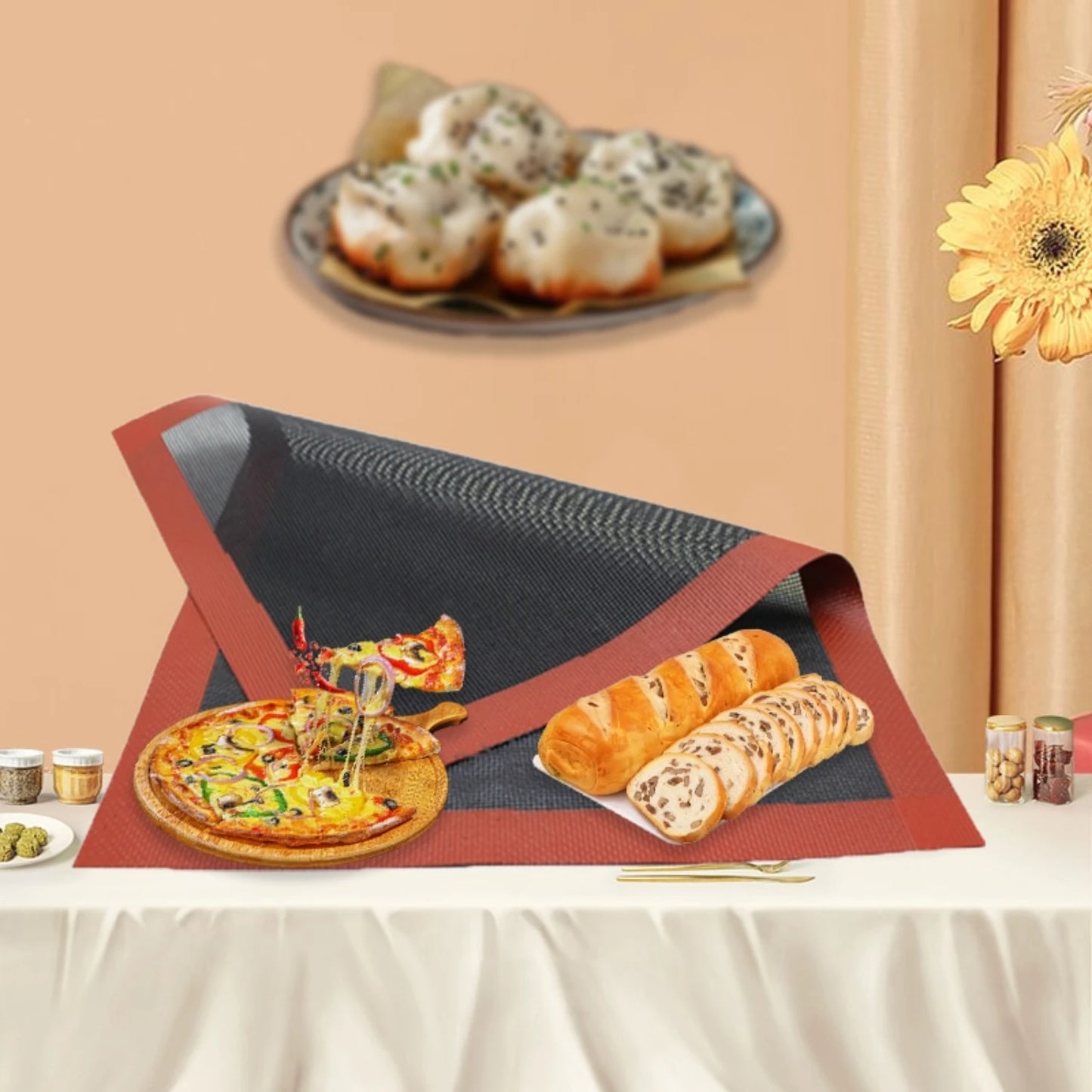 30X40cm Durable and Breathable Silicone Baking Tray - High Temperature Grill Mat for Oven and Microwave - Essential Kitchen Tool