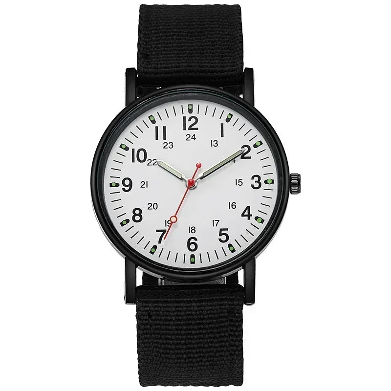 Men's Watches Luminous Shock Resistant Men Sports Watches Canvas Strap Simple Outdoor Quartz Wristwatch for Man Reloj De Hombre