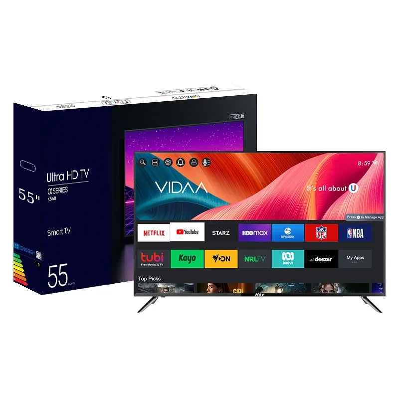 55 Inch Smart LED TV Television With T2 S2 TV