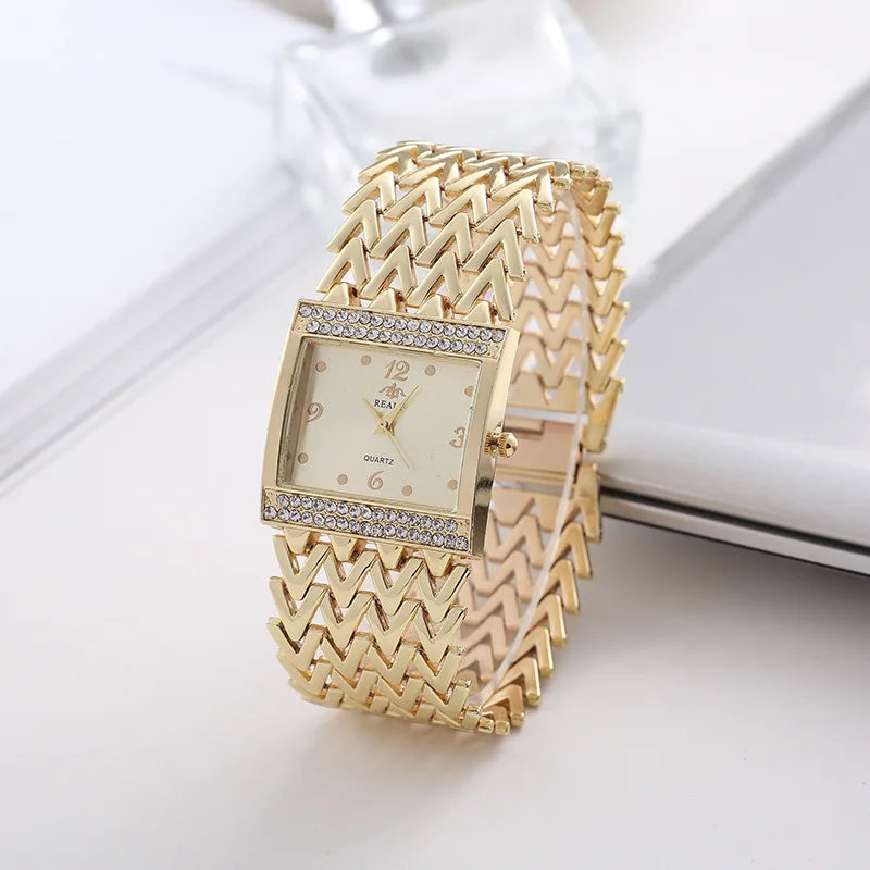 2023 New Arrival montre luxe  wrist watches for women Lady Girls Stainless Steel Fashion Relojes vrouwen quartz horloges Clock