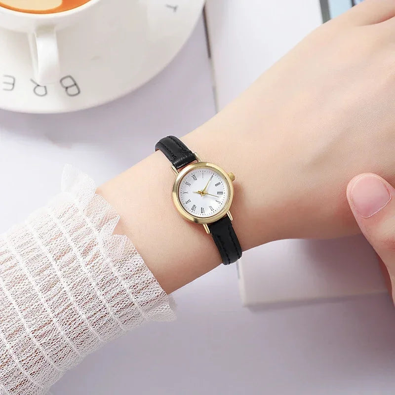 2025 Simple Women's Watches Small Round Girl's Belt Watches Quartz Wristwatches Women's Watch Gift Reloj Para Mujer Women Watch