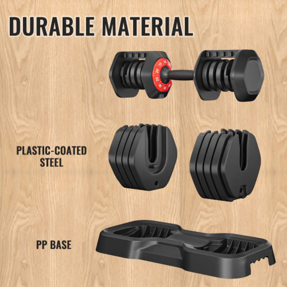 Adjustable Dumbbell Set 10 in 1 Dumbbell for Men and Women Dumbbell for Home Gym Full Body Workout Fitness Fast(10 Gears/55 LB)