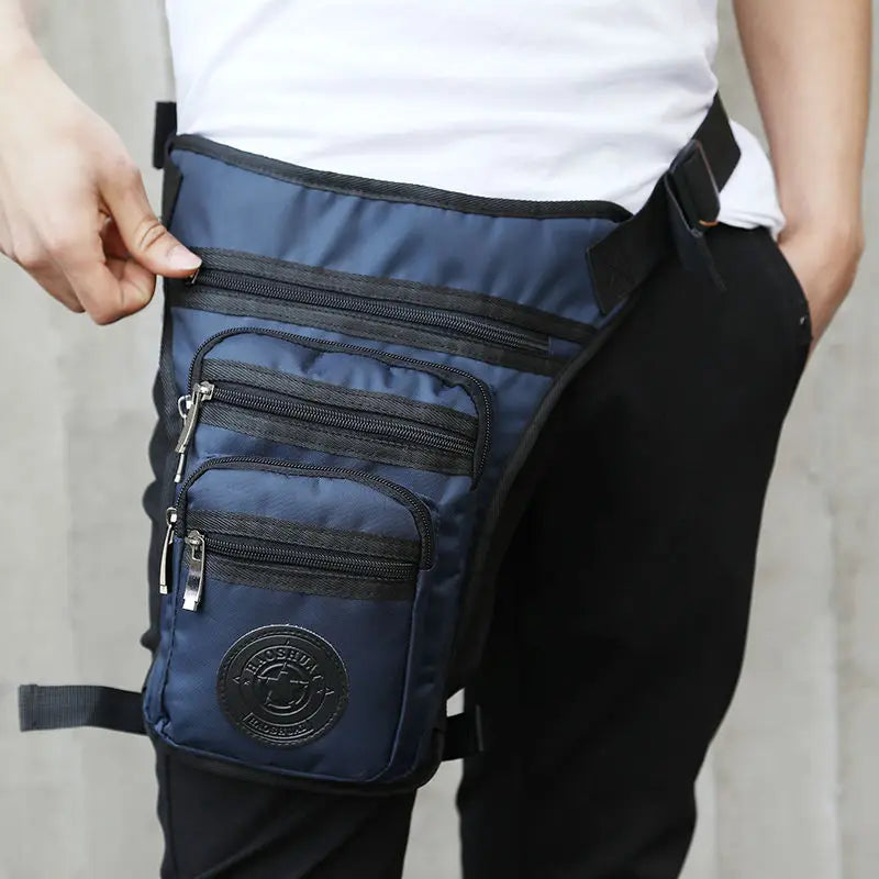 Male Hip Thigh Fanny Pack  Camouflage Motorcycle Rider Multi-Pockets Shoulder Bags High Quality Men Nylon Waist Leg Bag