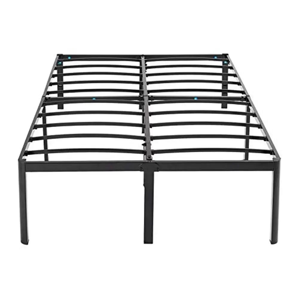 Durable Full Size Steel Platform Bed Frame with Non-Slip Steel Slats Easy Assembly 74.61 x 53.54 x 18.07 in 700lb Capacity Quiet
