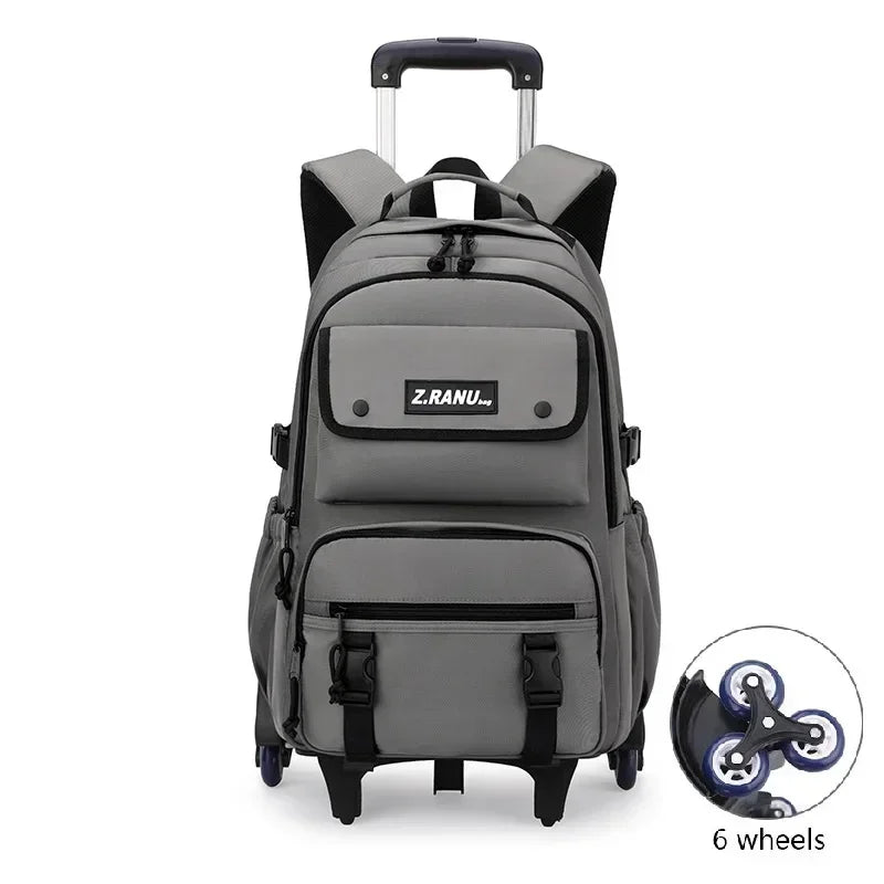 New Boys Rolling Backpacks Kids Luggage Wheeled Backpack for School Boys Trolley Bags Roller Bookbag Mochilas Escolares Infantil