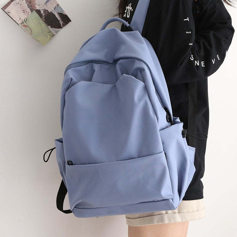 Mori Style Pure Color Female K-style Easiest for Match College Students' Backpack