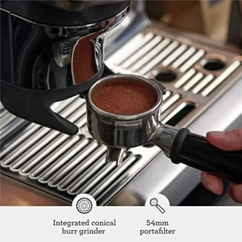 the Barista Express Impress Espresso Machine with Grinder & Milk Frother, Espresso Maker with Assisted Tamping,
