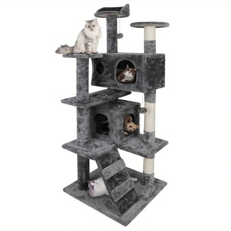 Activity Center 53" STURDY Cat Tree Tower Large Playing House Condo For Rest