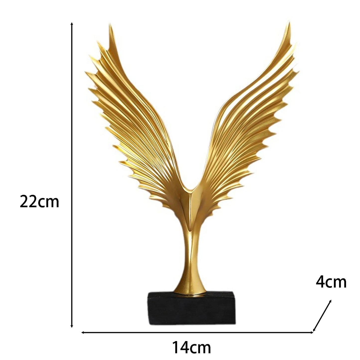 Angel Wing Statue Beautifully Resin Angel Wing Craftwork Sculpture Ornament Abstract Gold Eagle Decoration for Home Decor