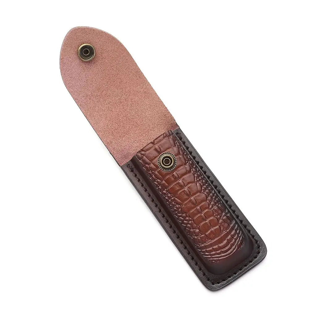 Pocket Hunt Outdoor Equipment Leather Sheath Holder Camp Outdoor Carry Flashlight Case Belt Loop Case Fold Knife Tool