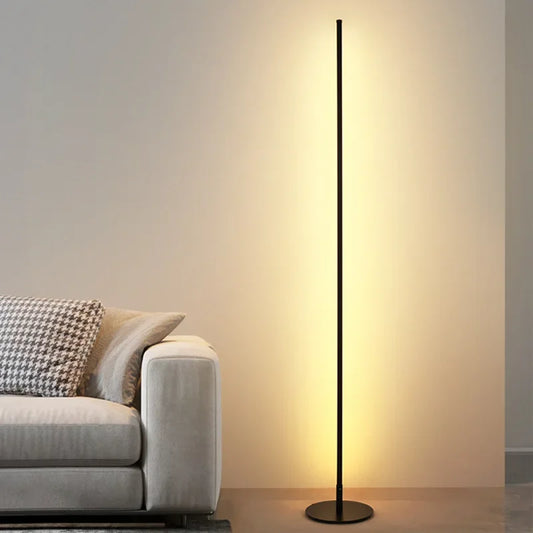 Standing Floor Lamp for Home Bedroom Living Room Lighting Modern Simple Nordic Style Black Iron Contemporary Aluminum Alloy