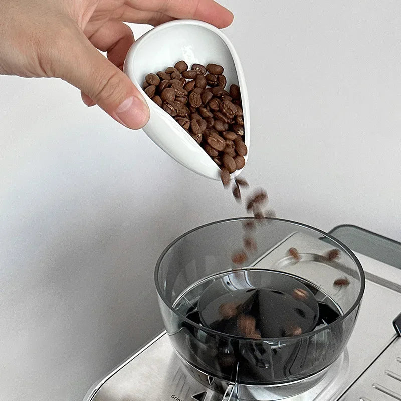 Ceramic Coffee Bean Measuring Tray，Wooden Sample Bean Display Holder，Raw Bean Weighing Dish，Coffee Powder Cooling Discs