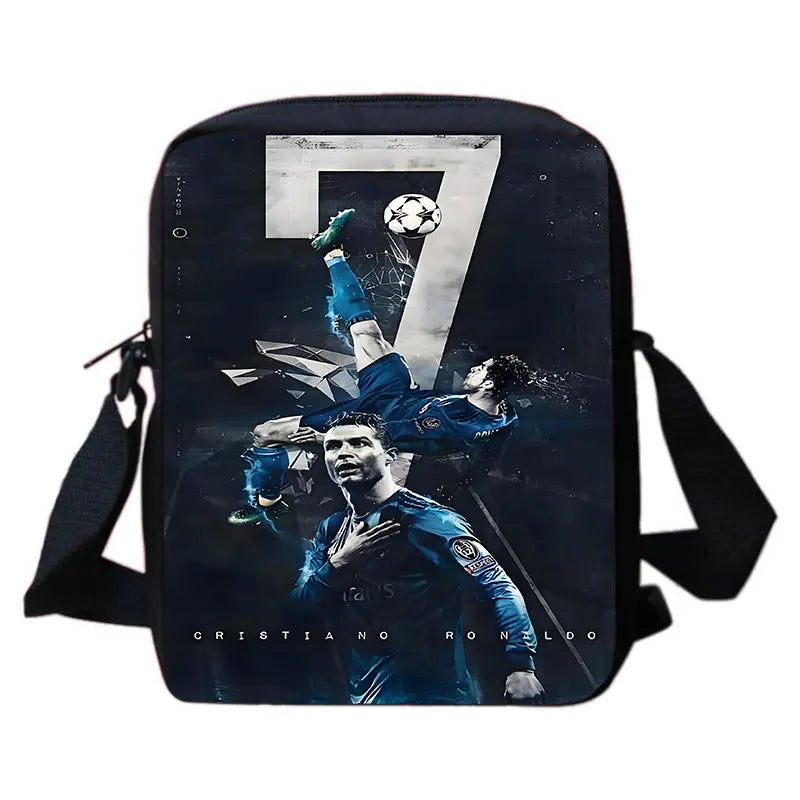 Cartoon C-CR7 Football-Stars Child School Backpack With Shoulder Bags Pencil Bags School Bags for Boys Girls Best Gift