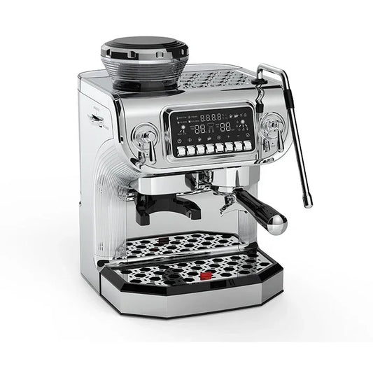 Hotel electric 15 bar high pressure coffee maker private label cappuccino coffee machine with grinder