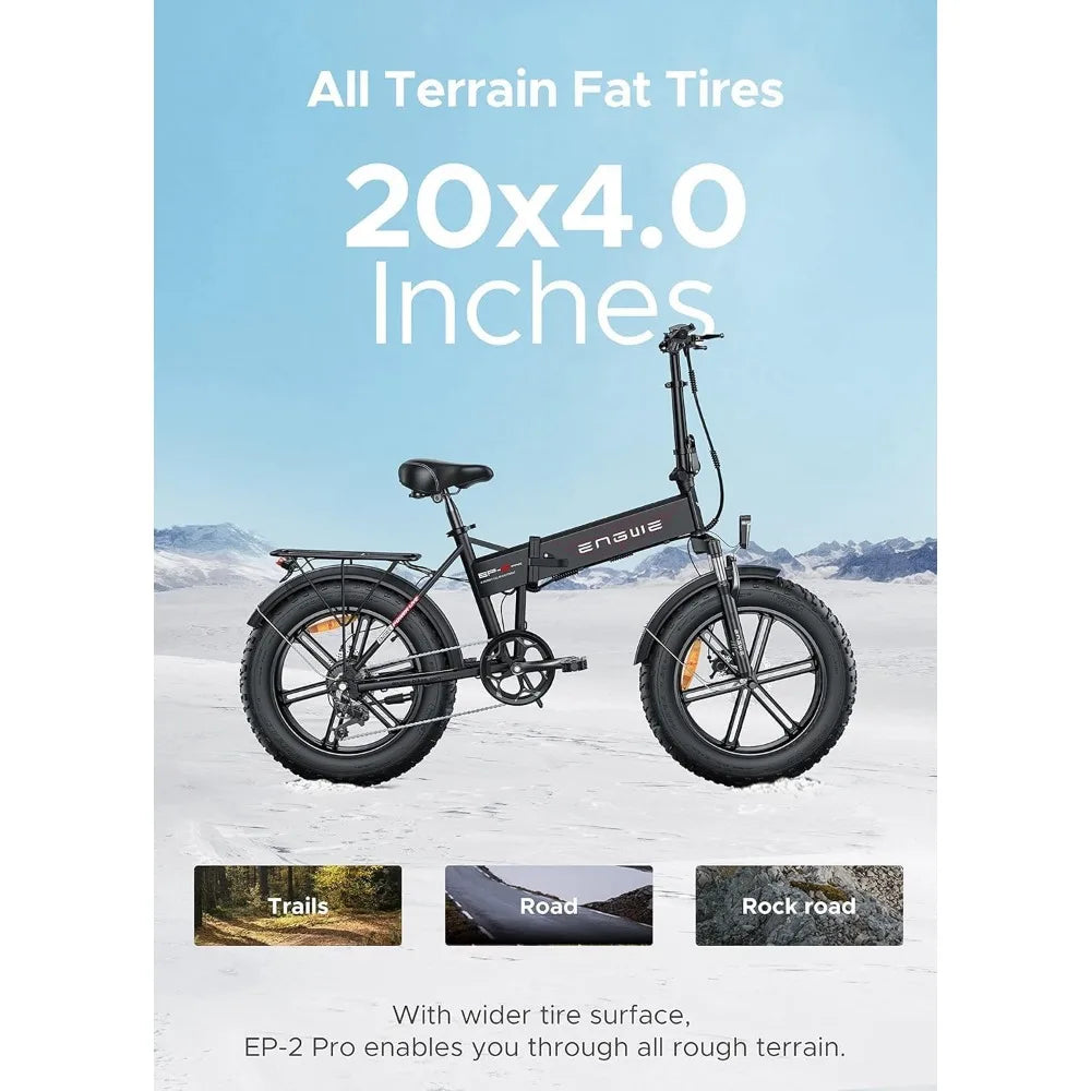 1000W Folding Electric Bicycle for Adults, 20" 4.0 Fat Tire Dirt Bike with 48V 13AH Battery Up to 28MPH 75Miles