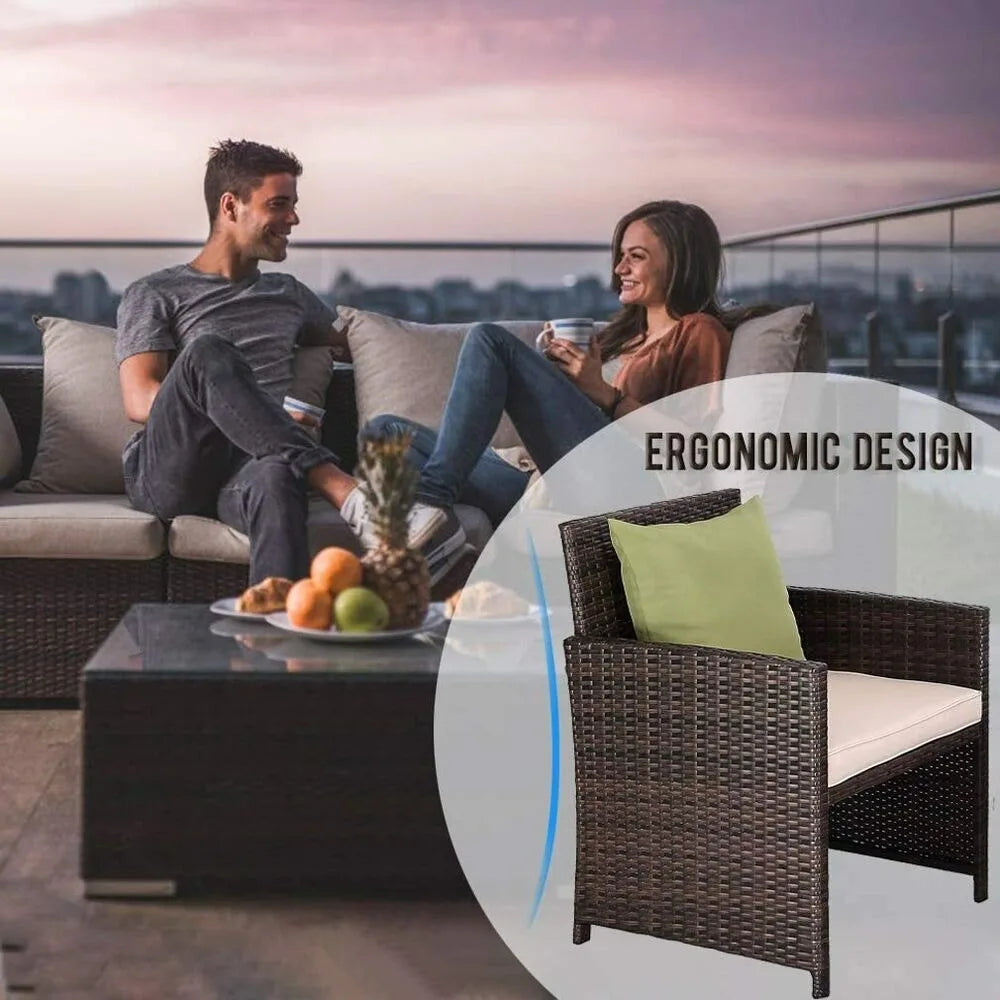 4-piece outdoor patio furniture Rattan chair Patio furniture wicker