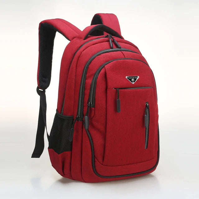 triangle logo Backpack Men USB Charging Laptop Bagpack 20 Inch high-capacity Multifunctional Travel schoolBag male business sac