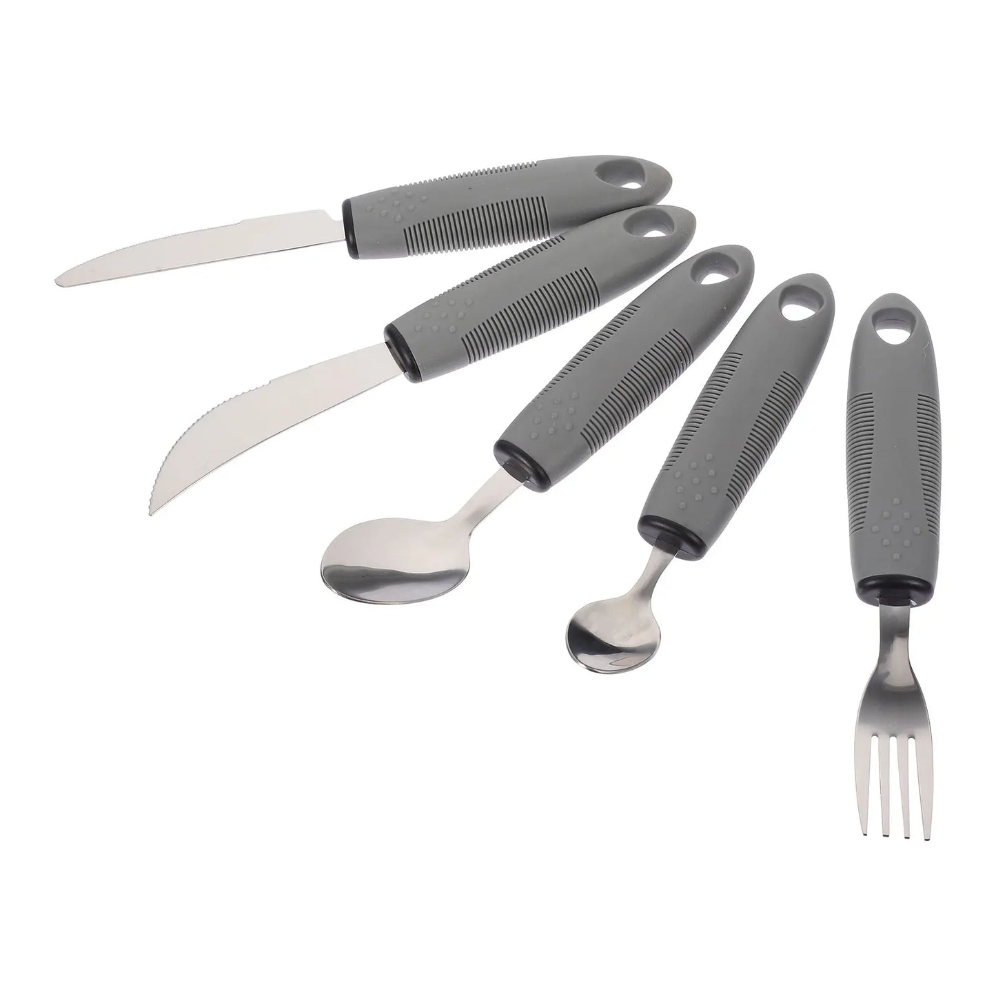 Elderly Utensils Adaptive Built Cutlery Up Bendable Spoon Handicapped People Fork Elderly set Parkinsons Non Handle Silverware