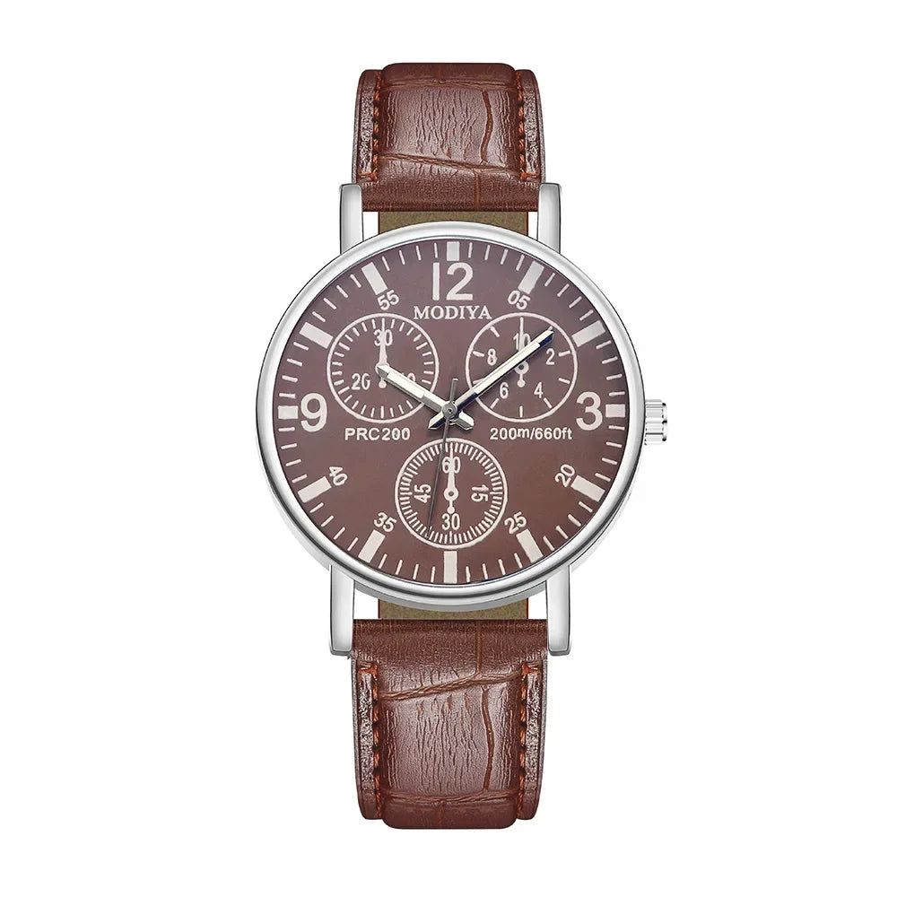 Men Watches Business Wrist Watch Luxury Leather Strap Analog Watches Quartz Wristwatches Clock Men Women Casual Simple Watch