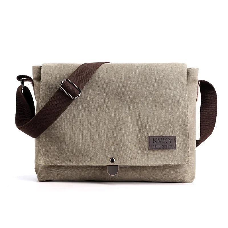 New Men Canvas Crossbody Shoulder Messenger Bags Man New Fashion Cross Body Bag Casual Solid Multi Function Portable Male Bag