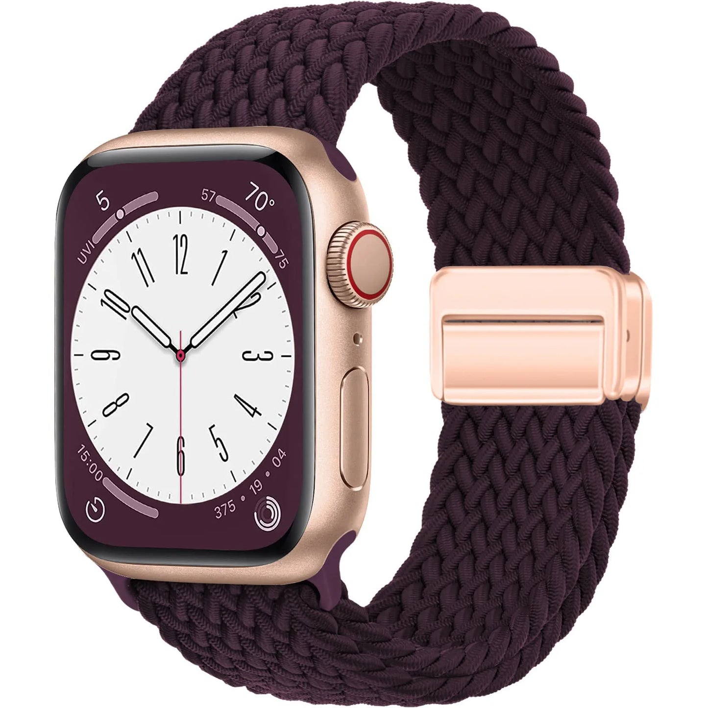 Nylon Braided Strap For Apple Watch Band 44mm 40mm 45mm 49mm 41mm 38mm magnetic buckle Bracelet iWatch series se 7 3 5 6 8 Ultra