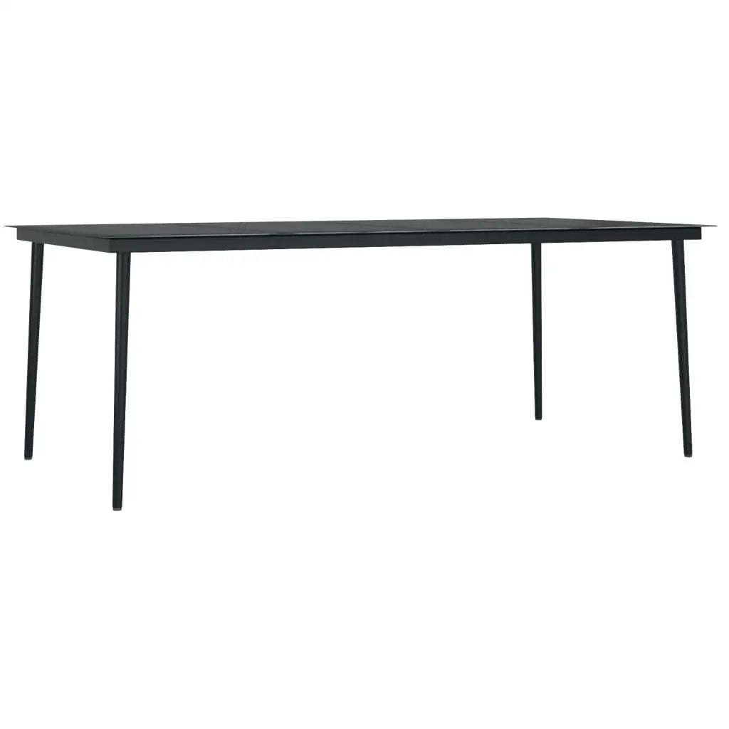 9-Piece Black Patio Dining Set for Outdoor Entertaining - Stylish and Durable Garden Furniture