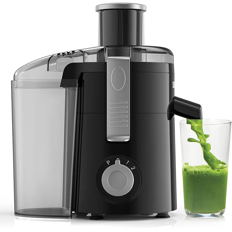 SiFENE Compact Centrifugal Juicer with 3-Speed Settings, Fast Juicer Machine for Fruit & Veggie, Easy to Clean, BPA Free, Black