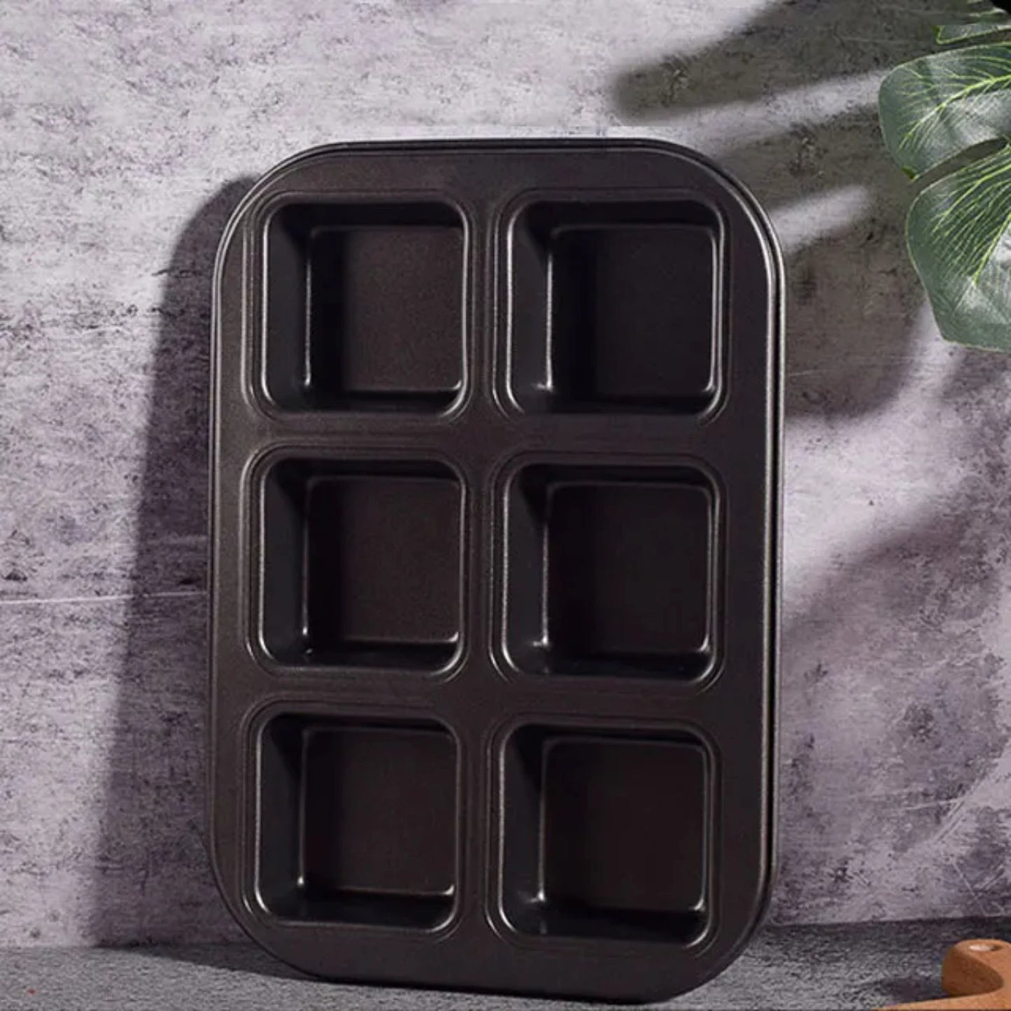 Set of 12 Durable Non-Stick Square Mini Household Baking Pan Oven Trays Tools for Bread Burger Muffin Cupcake - Convenient Cake