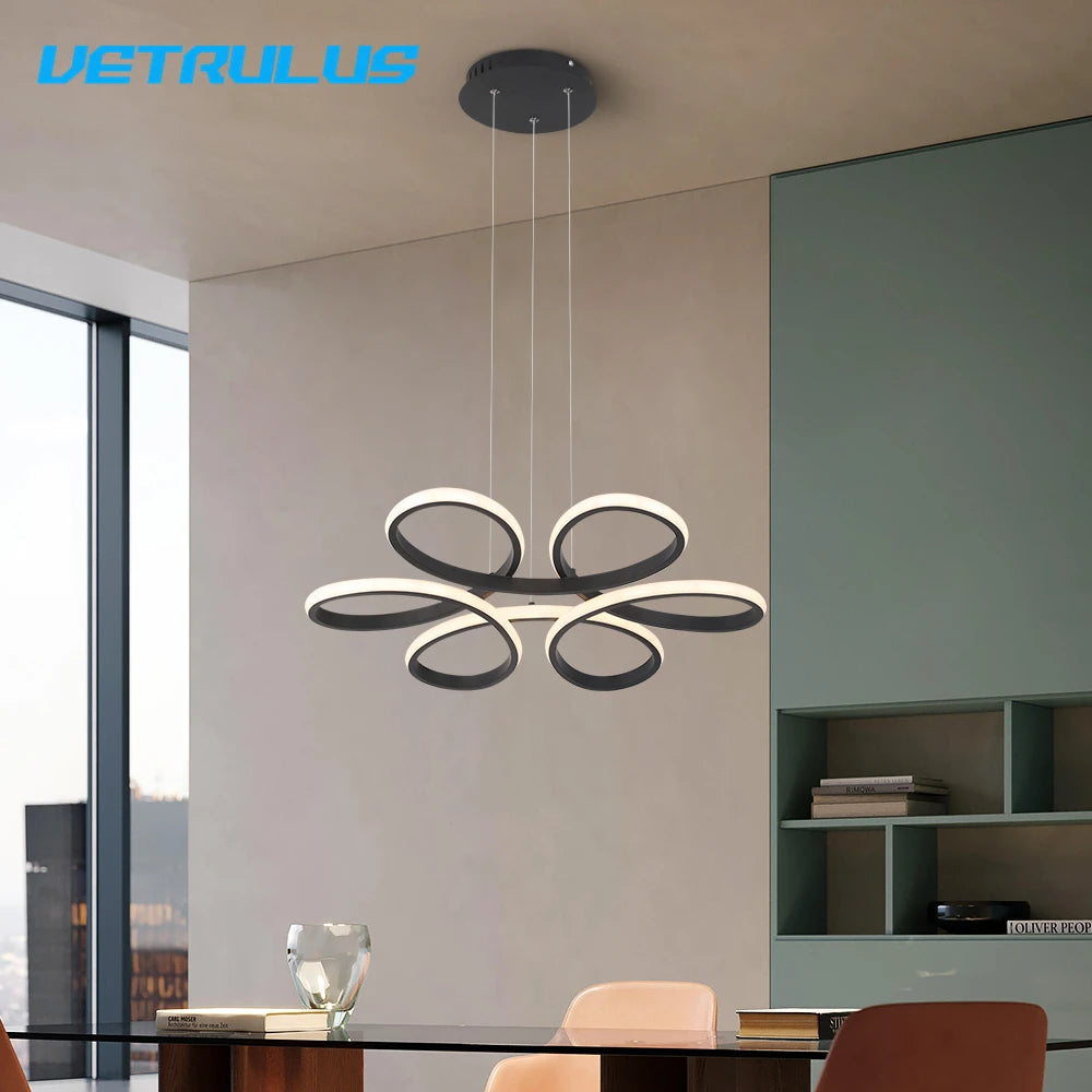 Nordic Acrylic Pendant Light Modern Twisted Led Ceiling Lamp Chandelier Kitchen Dining Room Aisle Decor Hanging Fixture Lumina