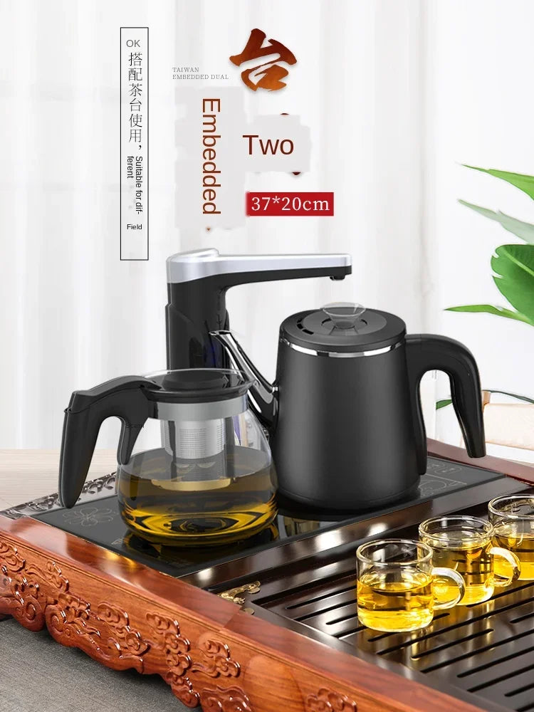 304 stainless steel automatic water supply electric kettle intelligent temperature regulating tea table integrated tea set panel