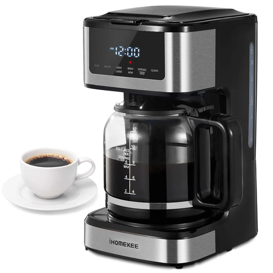 Programmable Drip Coffee Maker 12 Cup, Coffee Machine with Iced Coffee Function, Touch Screen, Regular & Strong Brew