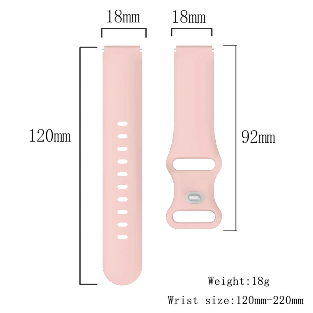 18mm Strap Fit for Garmin Active S Women Men Silicone Bracelet Compatible with Garmin Vivomove 3S/Vivoactive 4S Watch Band