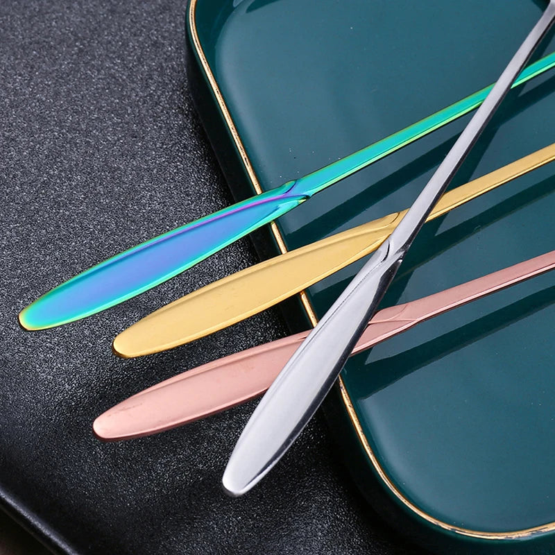 4Pcs/Set Small Flower Teaspoon Stainless Steel Coffee Spoon Cute Ice Cream Dessert Cake Scoop Gift Cutlery