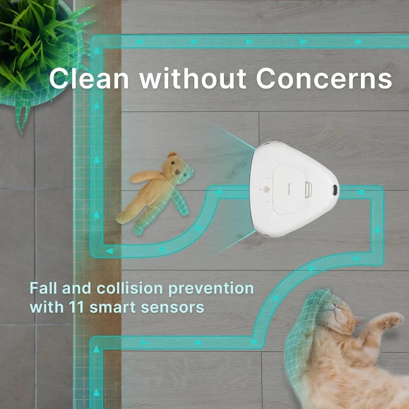 EVERYBOT Three-Spin Robot Mop - Ultra Quiet Smart Mopping Robot Cleaner Only | Powerful Stylish 3 Spin Wet Mop for Hard Floor