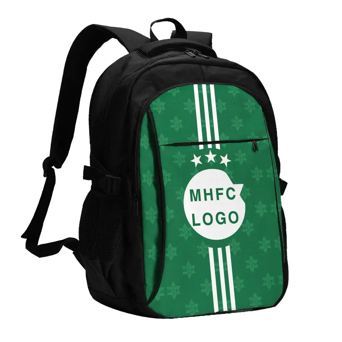 Israel F.C MHFC Large Durable Travel Laptop Backpack Water Resistant Bag with USB Charging Port Business Daypack for Women Men